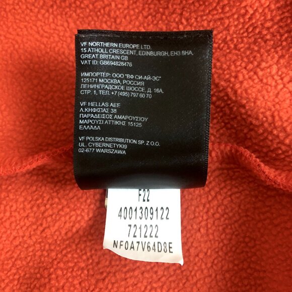 XL Men's North Face Jacket Burnt Orange Zip Up with Pockets Size Extra Large - Picture 9 of 9